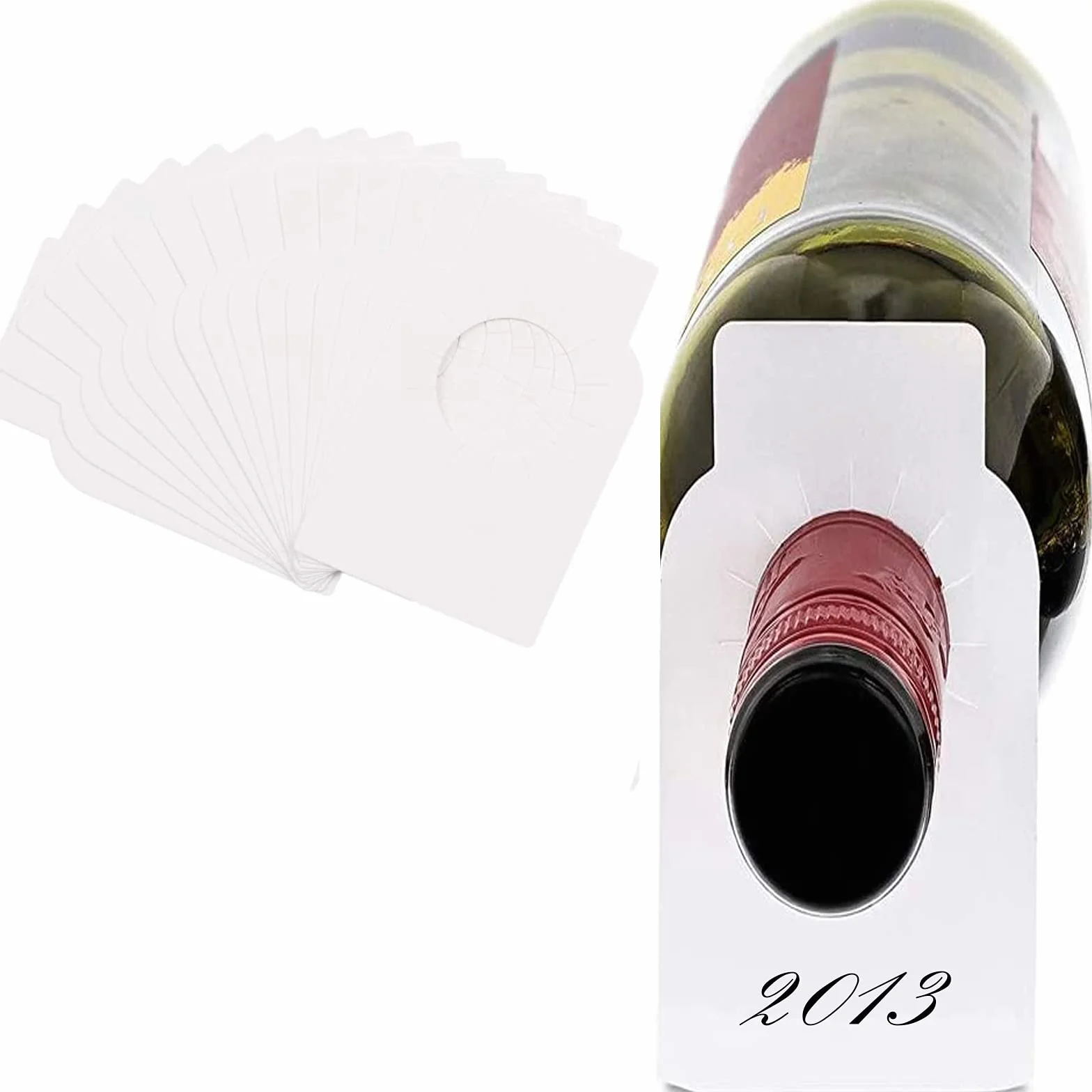 Etiquetas para Botella de Vino Blanco 200 Pcs para Bodega Hogar