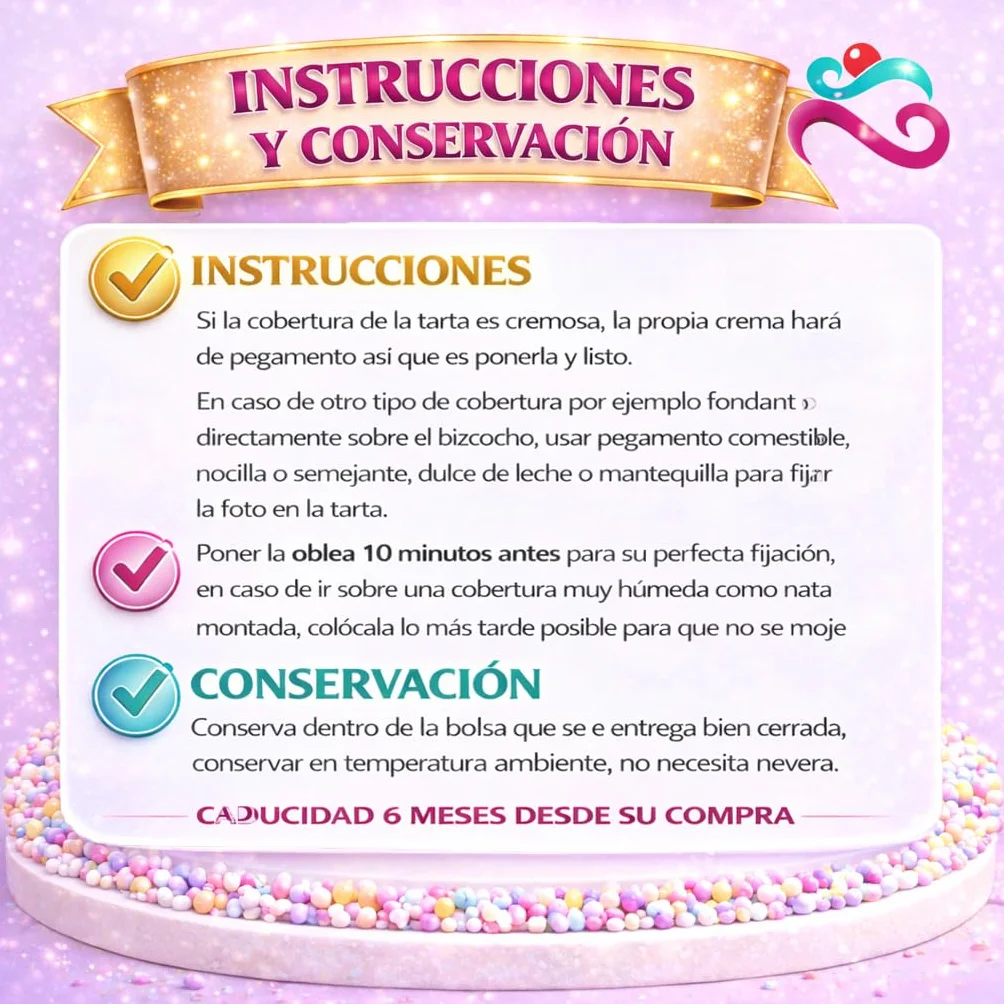 FOTO COMESTIBLE OBLEA Papel de AZÚCAR Personalizada Tarta Foto Nombre Edad Imagen Comestible Cumpleaños Calidad Fotográfica Profesional Varios Tamaños Redonda