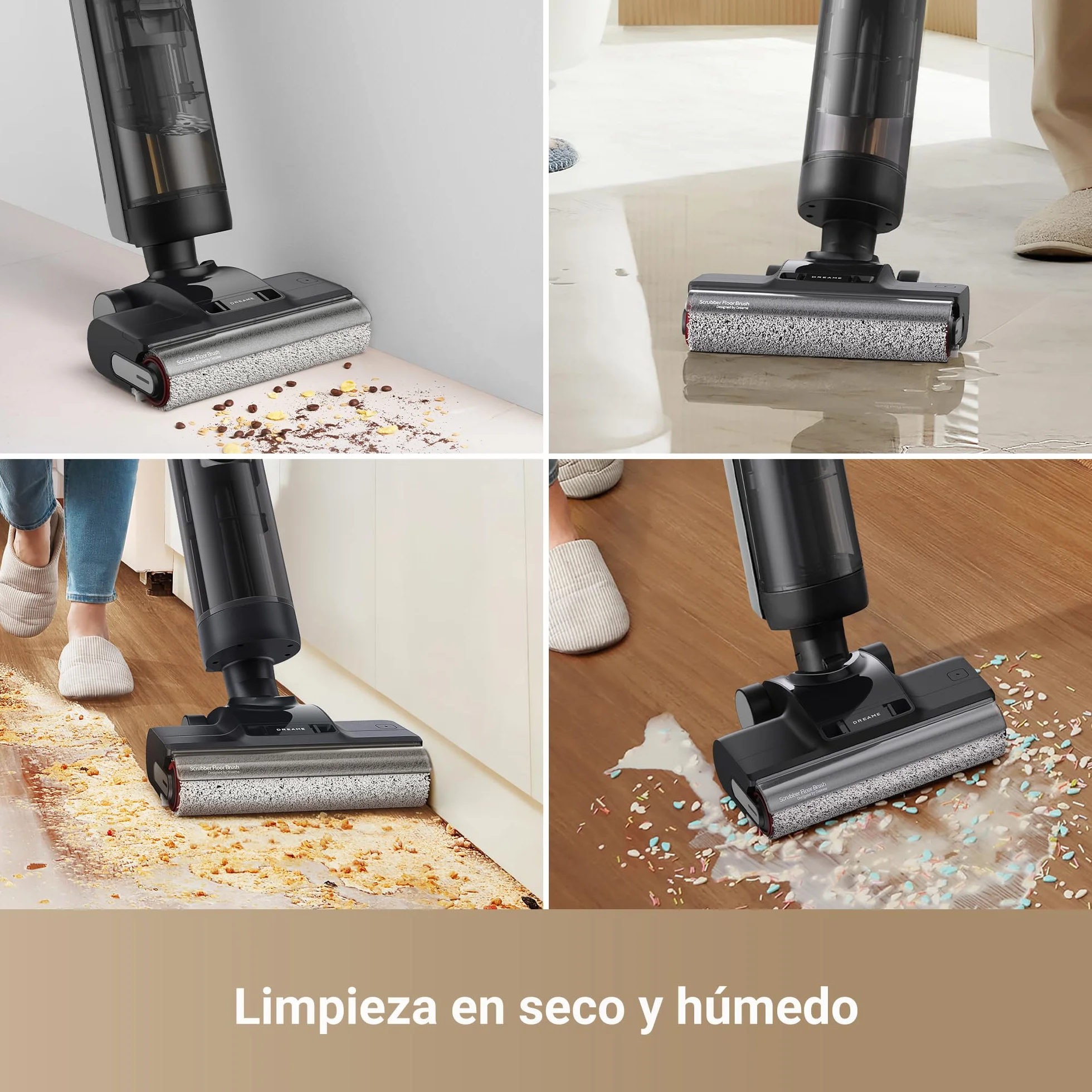 DREAME H12 Pro Ultra Aspiradora Fregadora sin Cable 16000 Pa Cepillo Doble Borde Lavado 60 °C Secado Aire Caliente