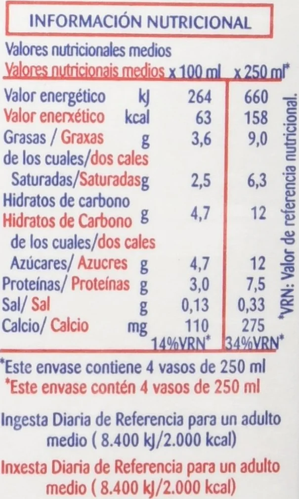 Président Leche Entera Natural de Galicia Pack 6 x 1 L