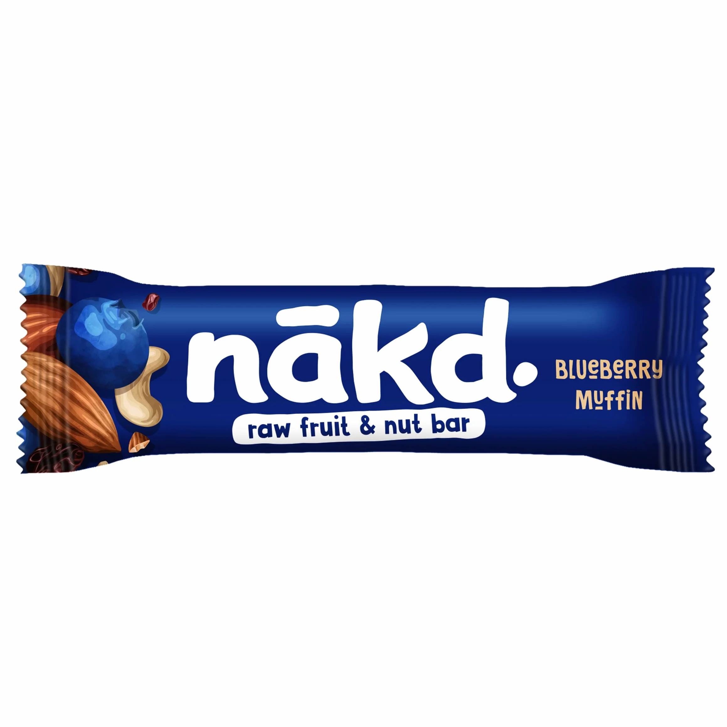 Nākd. Blueberry Muffin Barritas Raw de Fruta y Frutos Secos 100% Ingredientes Naturales Sin Azúcar Añadido 18 x 35g