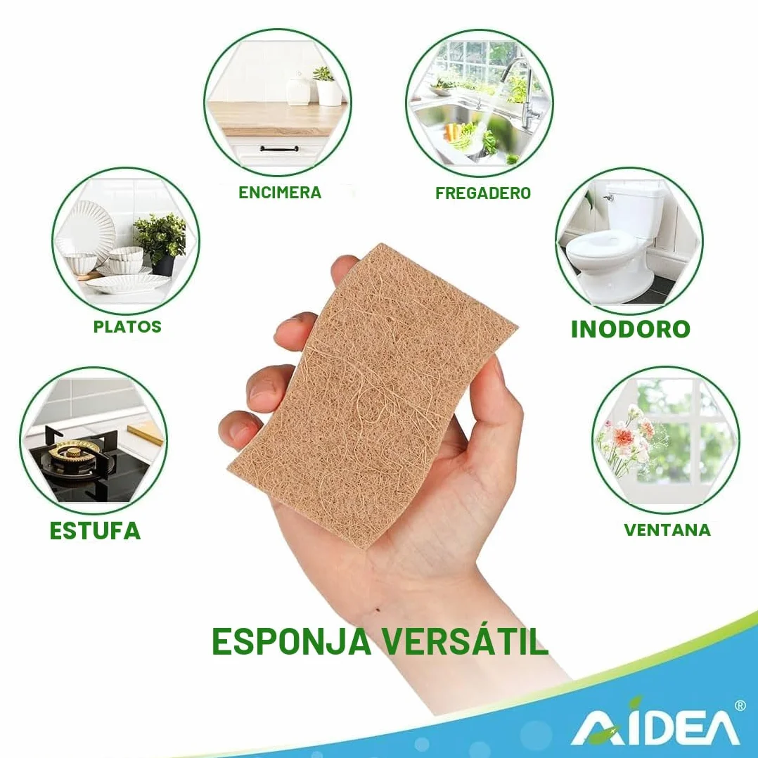 Esponjas naturales AIDEA 12 unidades esponjas de celulosa para platos