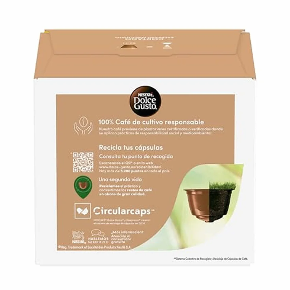 NESCAFÉ Dolce Gusto Cortado Cápsulas de Café 90 Cápsulas (3 x 30) Notas a almendra tostada Originales