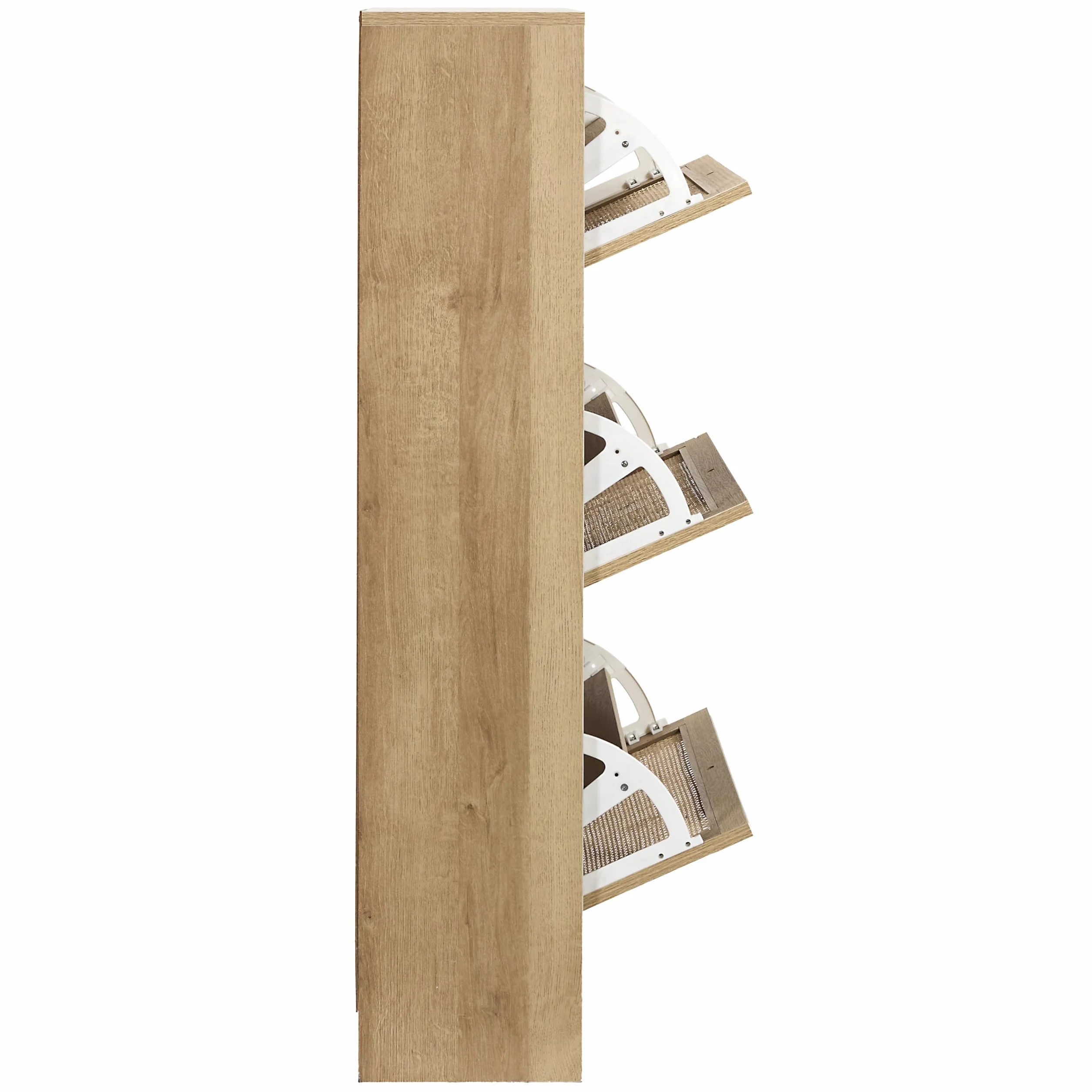 HOME DECO FACTORY - HD0207 Mueble Zapatero 3 Puertas de Madera - Diseñado para Almacenamiento Elegante - Diseño Moderno - Dimensiones 60 x 113 x 24 cm - Color Marrón