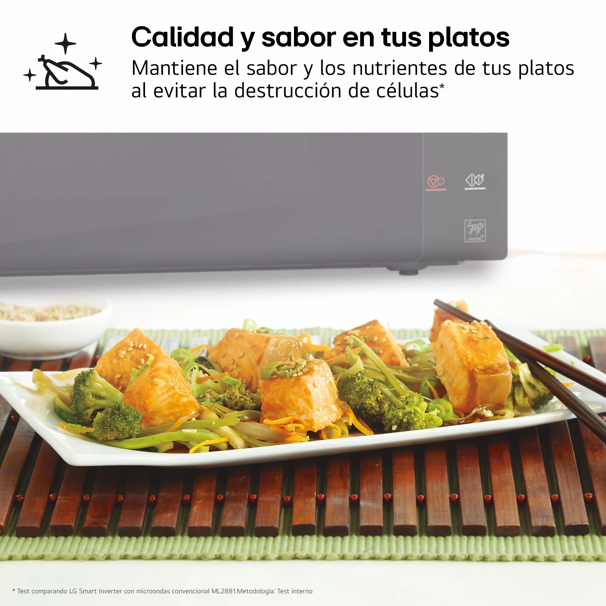 LG MH7235GPS - Microondas con Grill 2 en 1, 32L, Smart Inverter 1200 W, Panel Táctil y Giratorio, Cocina Rápida y Uniforme, Display LED, Easy Clan, Ahorro Energético, Negro