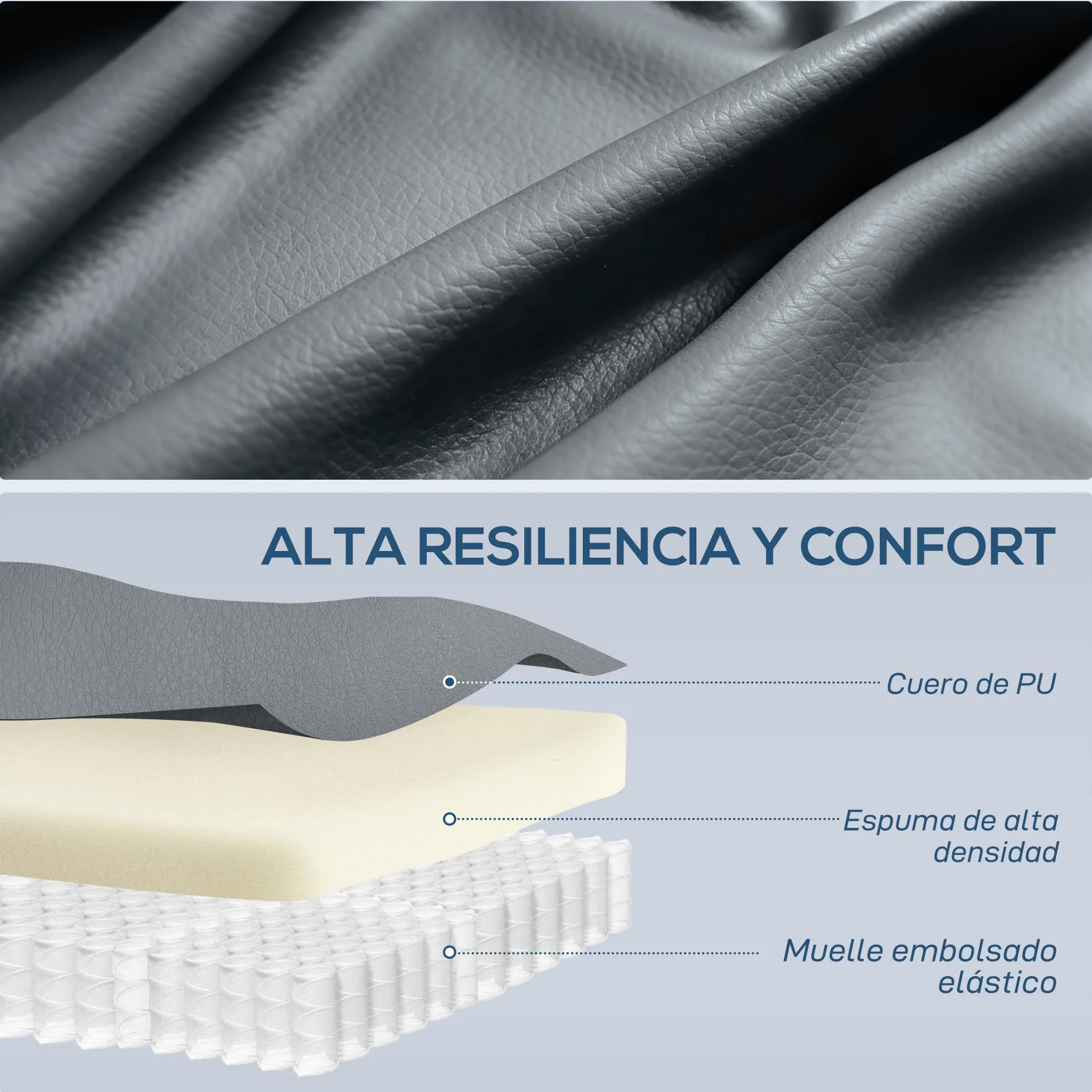HOMCOM Sillón de Masaje Giratorio, Sillón Relax Reclinable con 8 Puntos de Masaje, Función Calefacción Lumbar, Mando a Distancia, Tapizado en PU, Reposapiés, Bolsillo Lateral, Función Basculante Gris