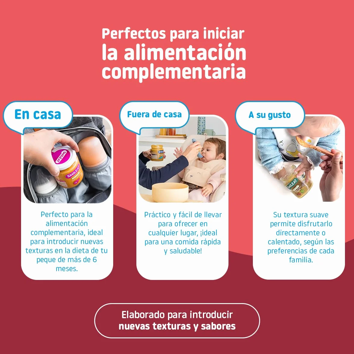 Smileat Tarrito Ecológico Ternera con Verduras 230 g para Bebés desde 6 Meses sin Gluten