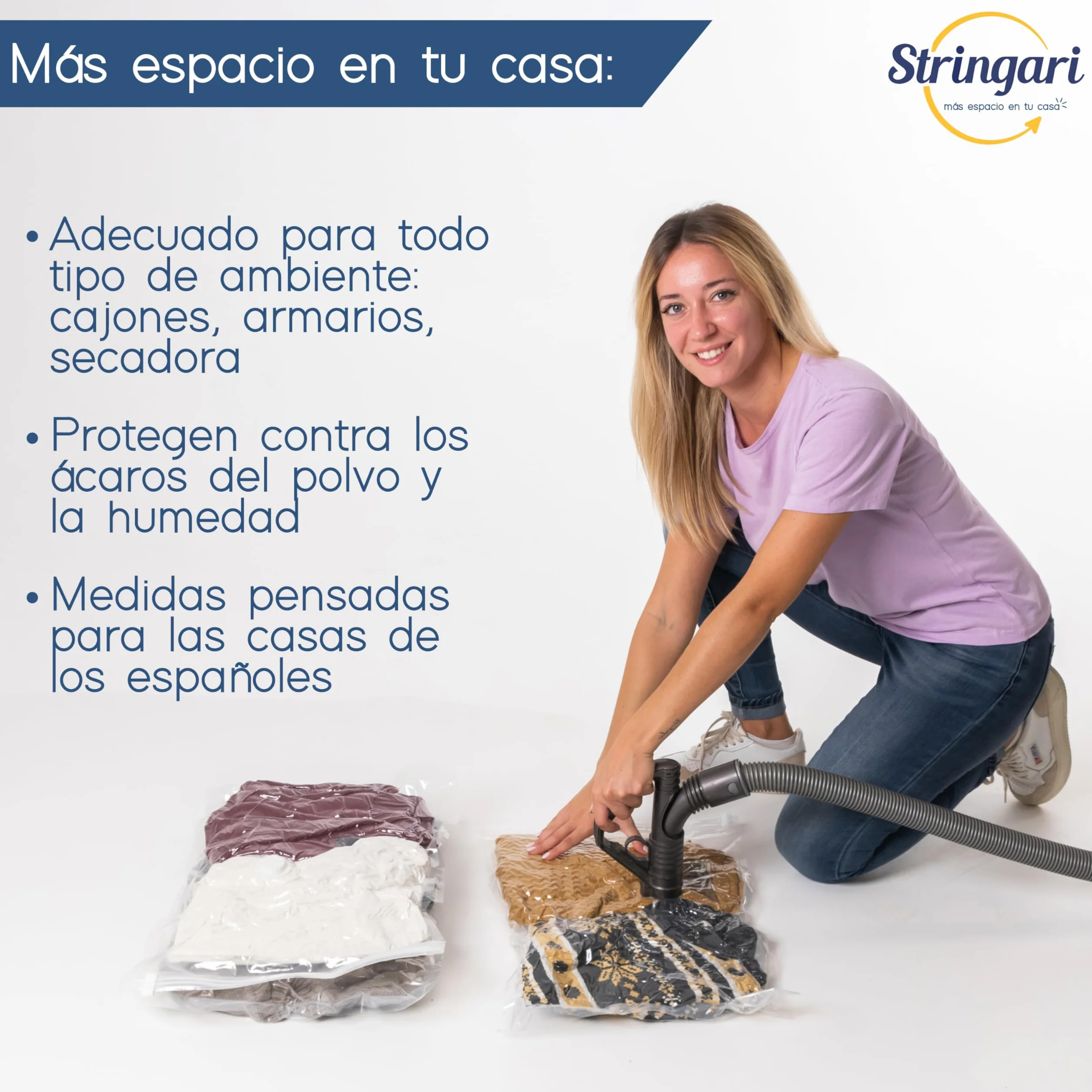 Stringari Bolsas al Vacio Ropa paquete de 6 piezas S 60x40