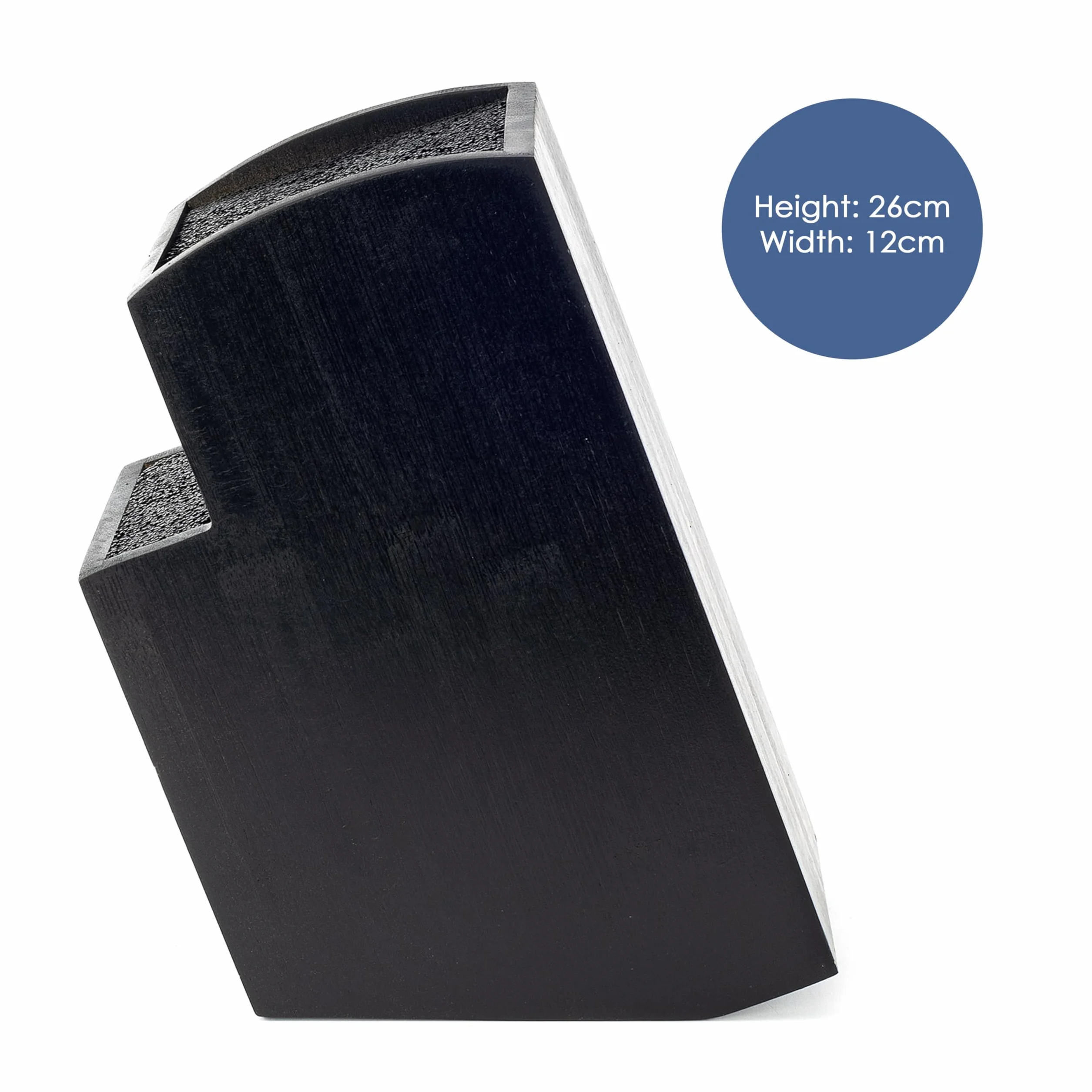 Hanseküche Bloque para cuchillos sin cuchillo, de madera (bambú negro, cuadrado oblicuo)