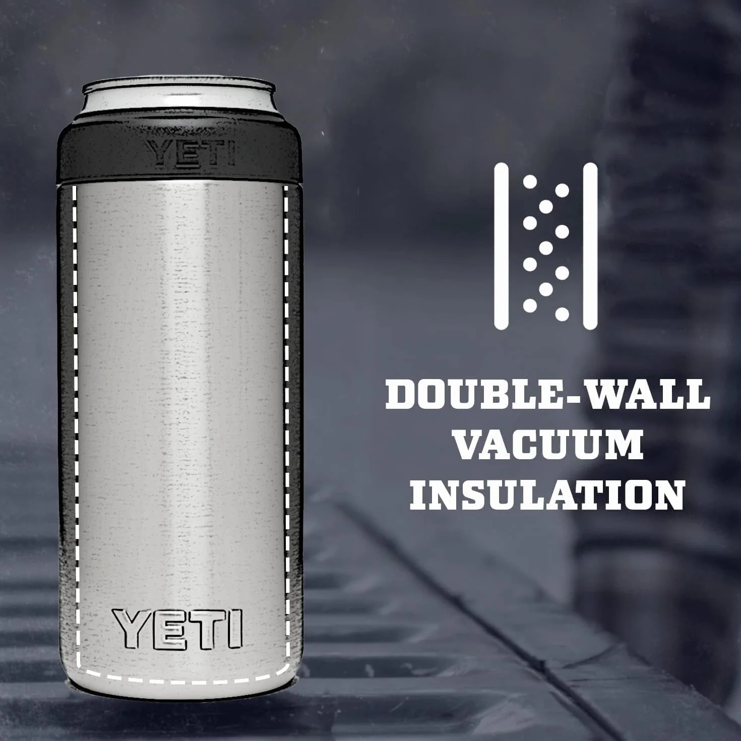 YETI Rambler Colster Slim, Stainless Steel Can Insulator, Tropical Pink, 250 ml