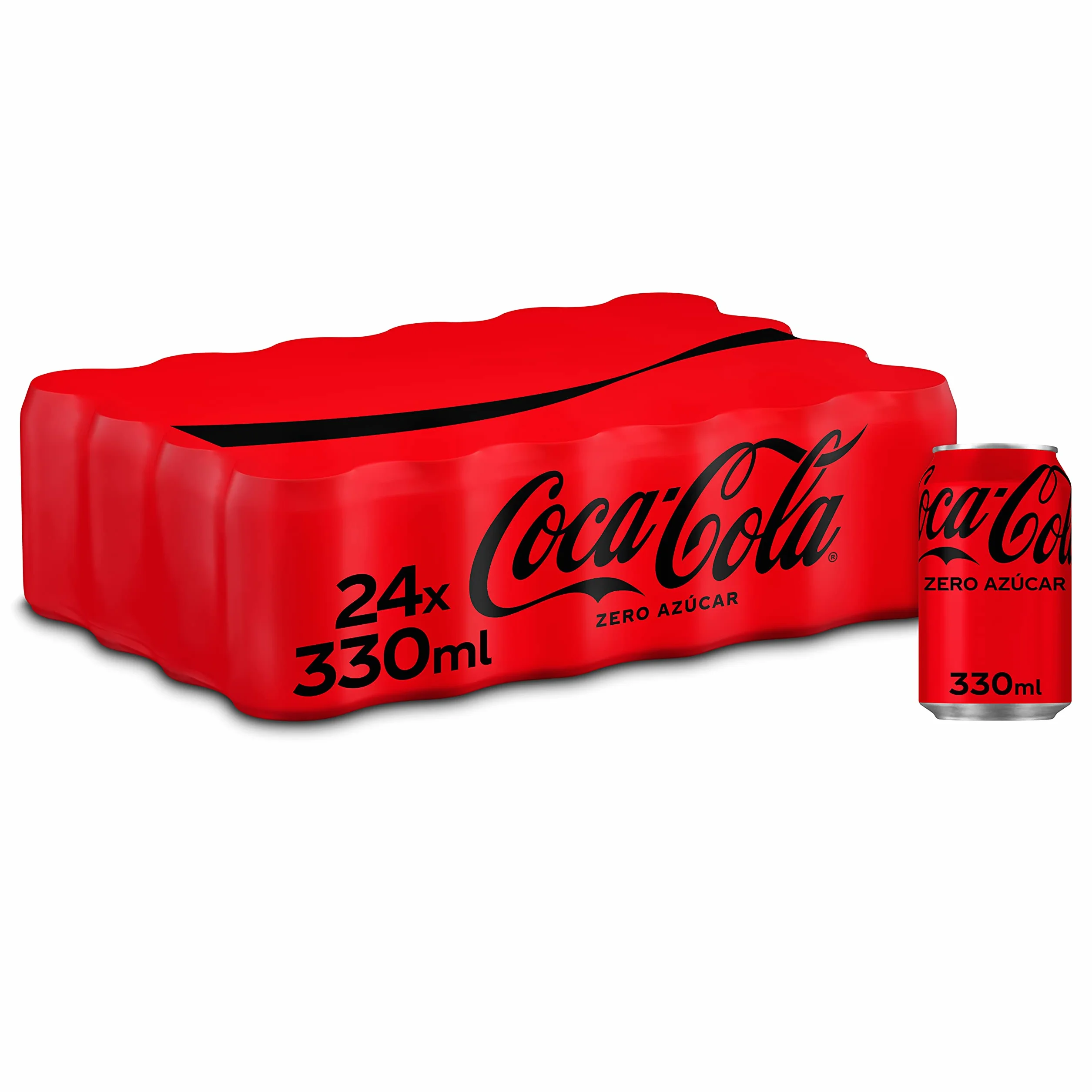 Coca-Cola Zero Azúcar Refresco de Cola sin Azúcar Pack 24 Latas 330 ml