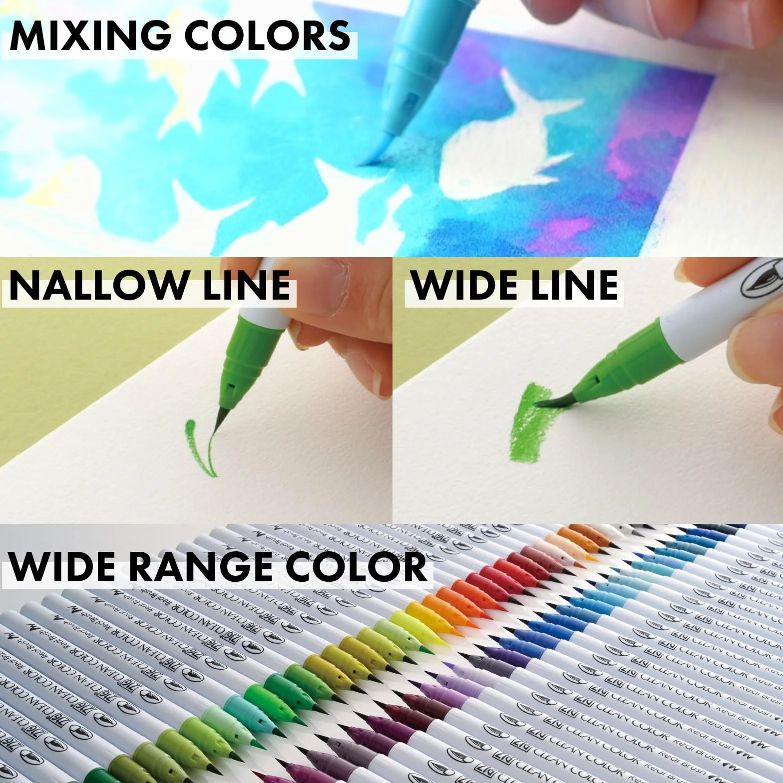 Kuretake ZIG Clean Color Real Brush (120 Colors)