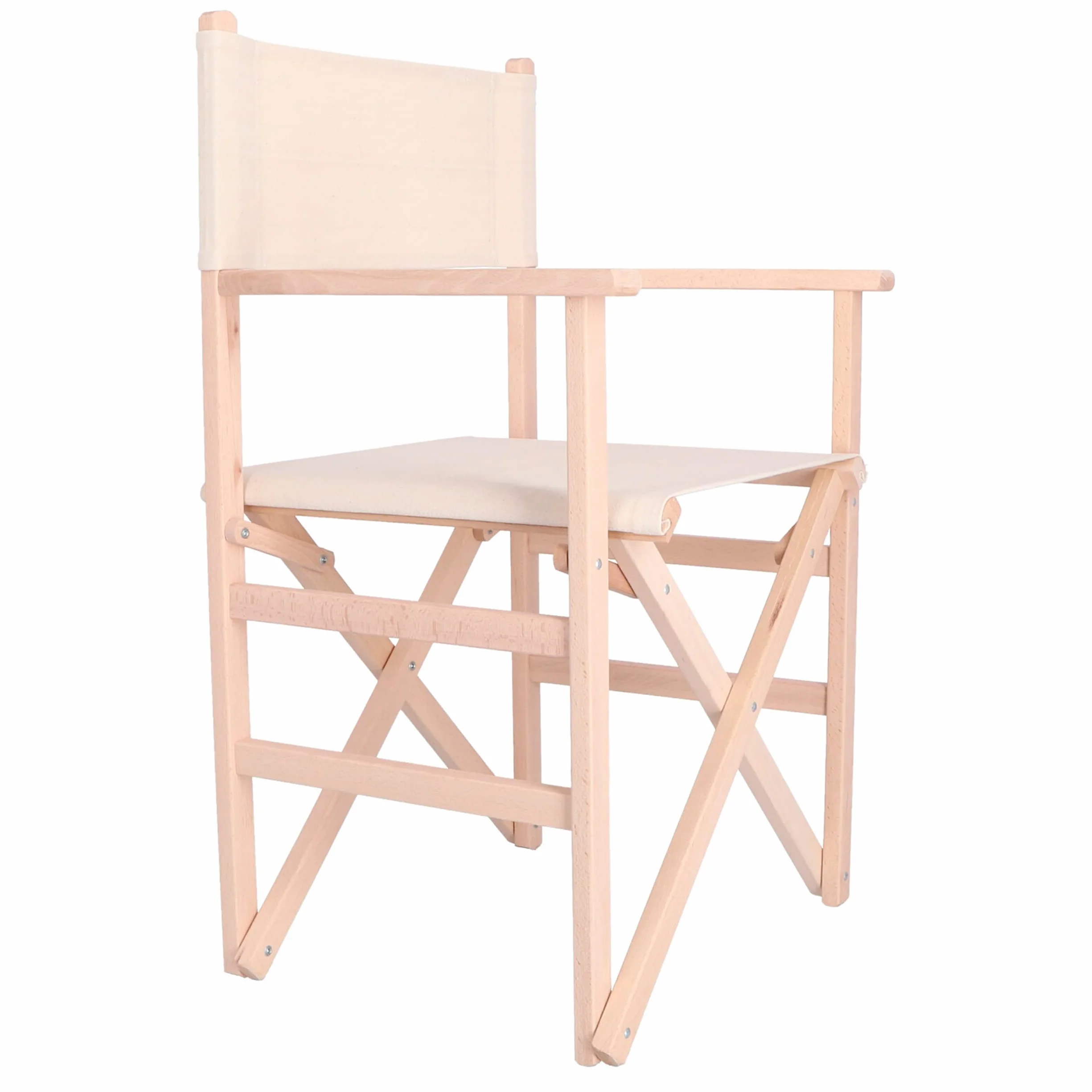 Aranaz - Sillón Director Plegable Sin Barniz Lona, Cruda