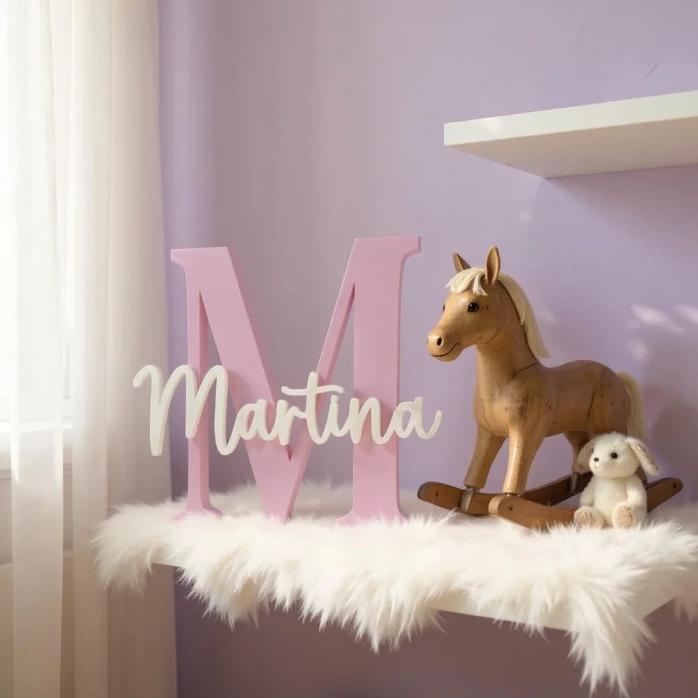 Letra con nombre personalizada decorativa mesas dulces comuniones decoración habitación letrero identificación