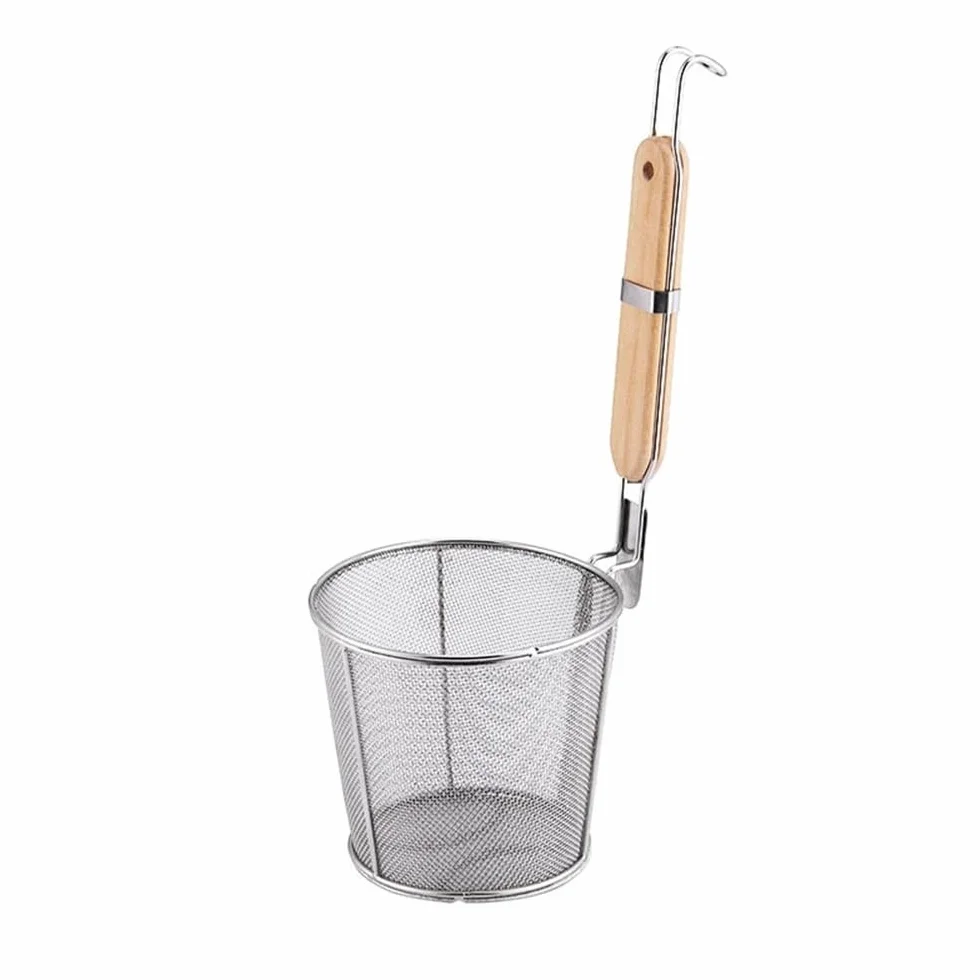 Cesta para freidora Cesta for freír de acero inoxidable for drenaje cocina(Grande)