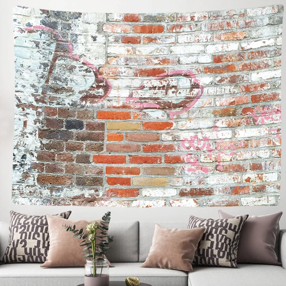 Ulticool Tapiz Pared Piedras Ladrillo Industrial 200 x 150 cm Grande Murales Decorativo