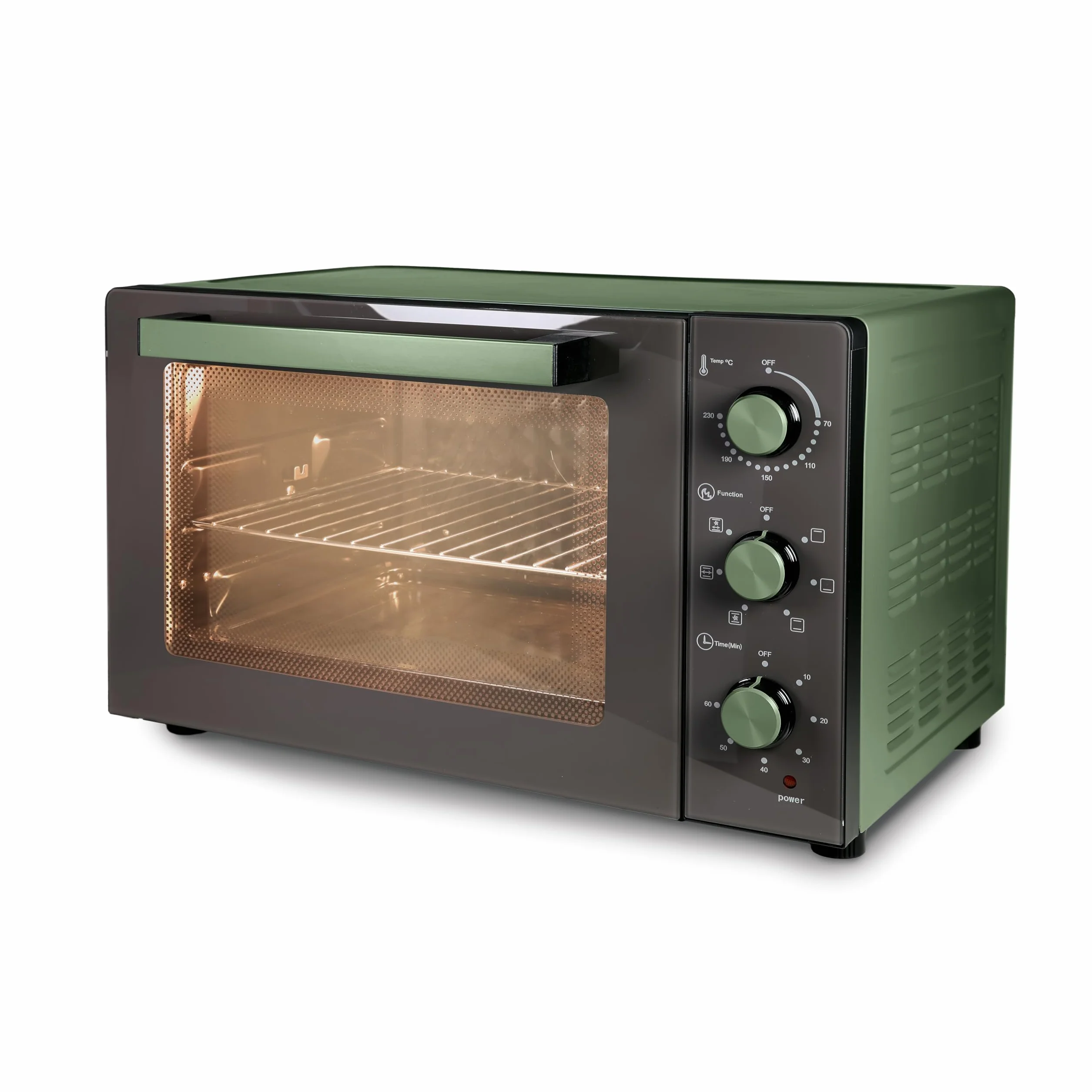 Tognana Iridea Horno eléctrico ventilado con paredes internas antiadherentes Verde Salvia