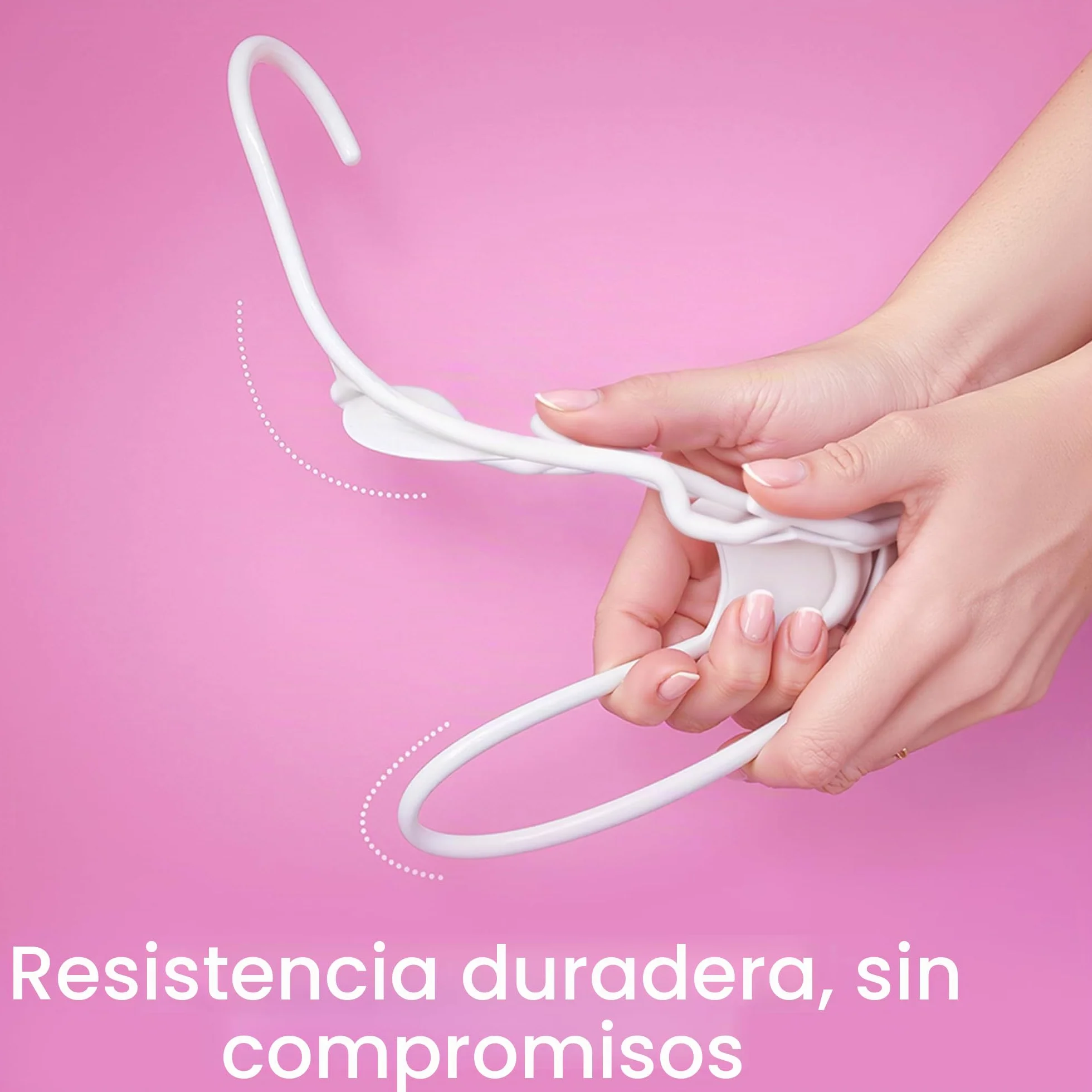 Utopia Home Perchas de Plástico Ahorradoras de Espacio, 50 Piezas, Blancas