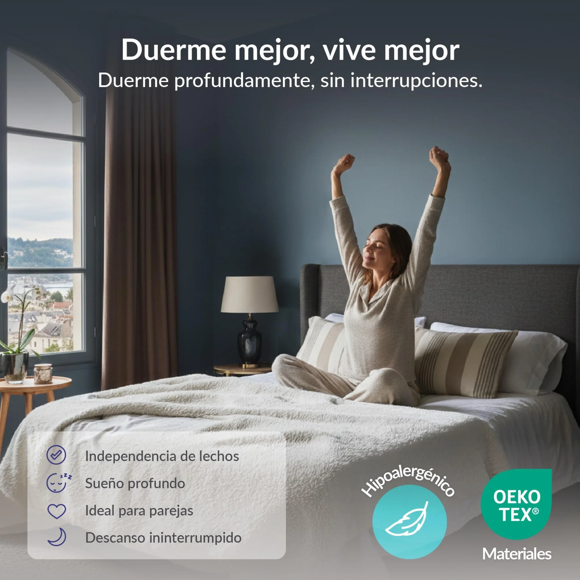 Naturalex - Colchón Premium Privilege 135x190 cm - Altura 30 cm - Espuma Viscoelástica AeraPur HQ & Blue Látex - 7 Zonas de Confort, Óptima Ventilación, Adaptable - Certificado Oeko-Tex