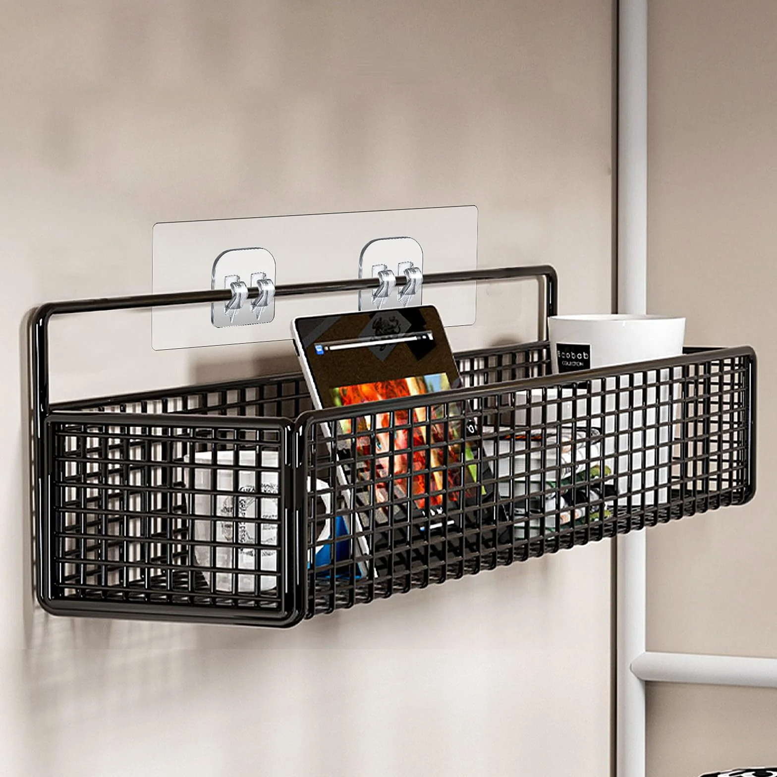 WLLHYF - Gancho adhesivo de repuesto para estante de ducha y ganchos de pared impermeables para baño, jabonera, suspensión sin taladrar, 4 unidades