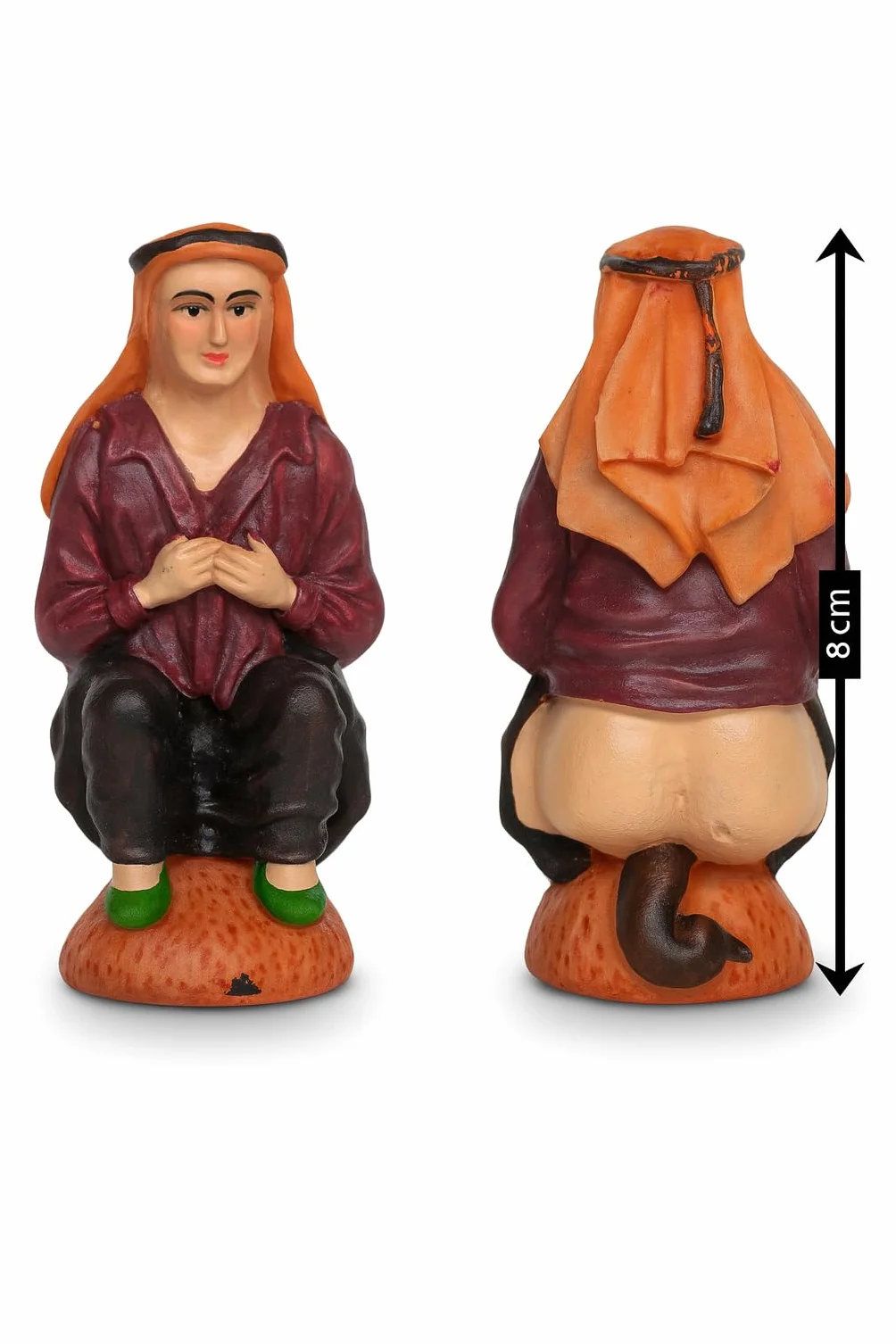 Caganer figura de belén 8 cm divertida Navidad decoración