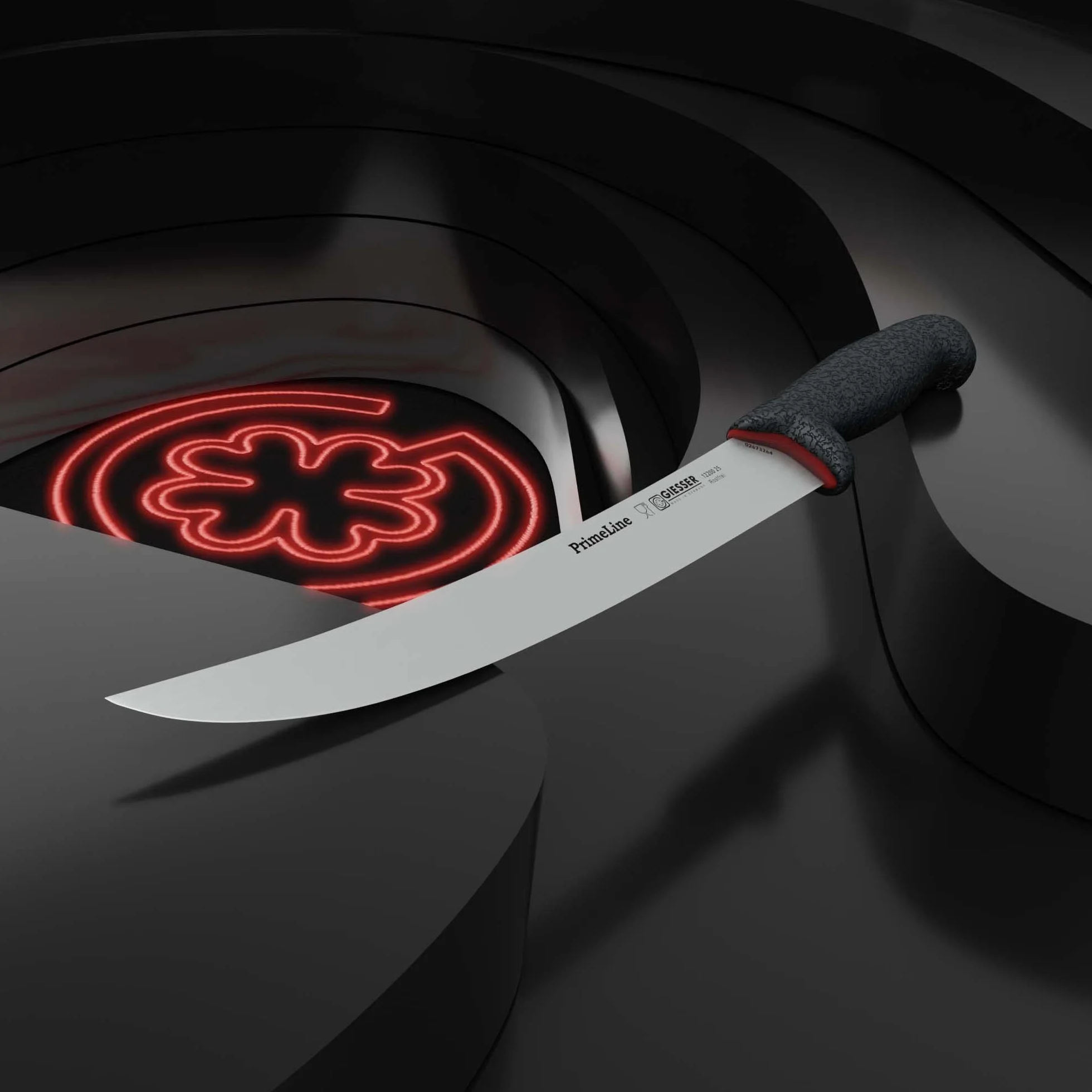 GIESSER Since 1776 - Made in Germany - Cuchillo de Corte con Mango Antideslizante PrimeLine, Negro, Cuchillo de pelar Afilado, Apto para el lavavajillas, Acero Inoxidable