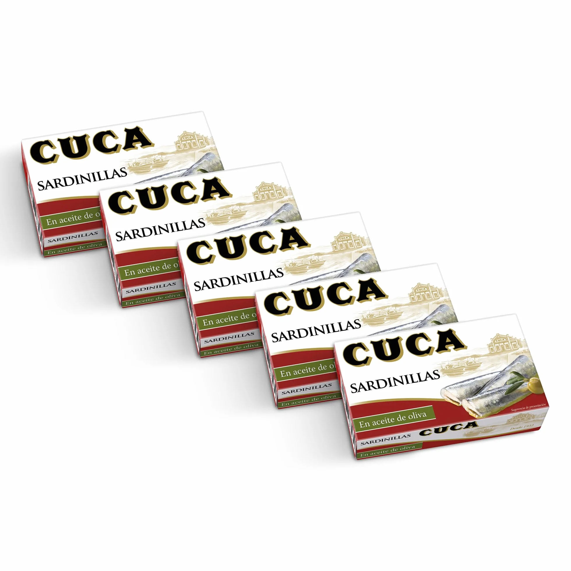 Cuca Sardinillas en aceite de oliva, Pack 5 latas de 90gr