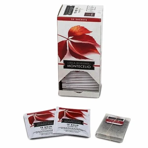 Montecelio Bolsitas de Té Rojo Pu Erh Estuche 25 Unidades