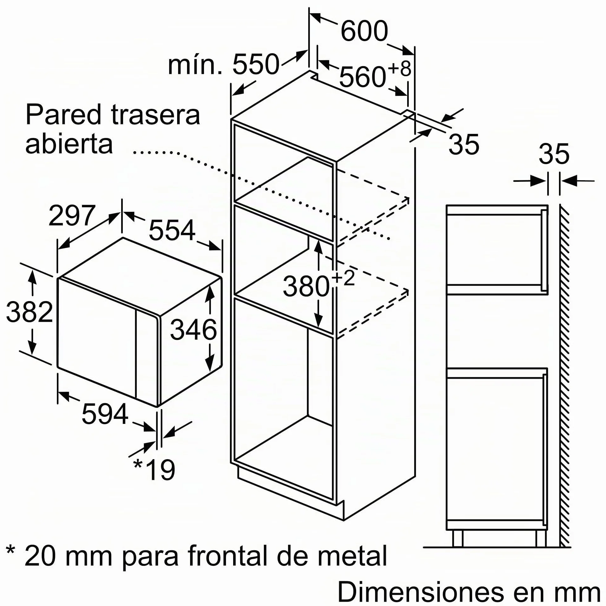 Bosch BFL520MS0 Microondas, Negro