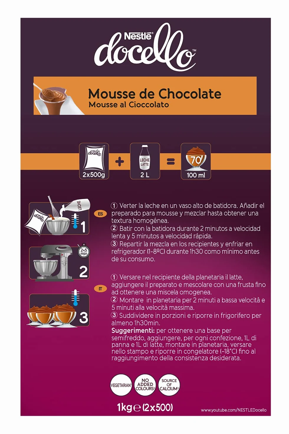 Nestlé Docello Mousse Chocolate 1000 g