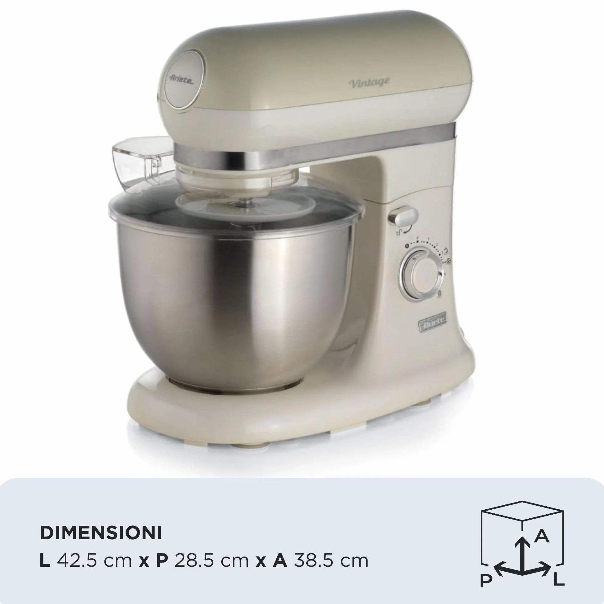 Ariete 1588/03 Robot de Cocina, Color Beige