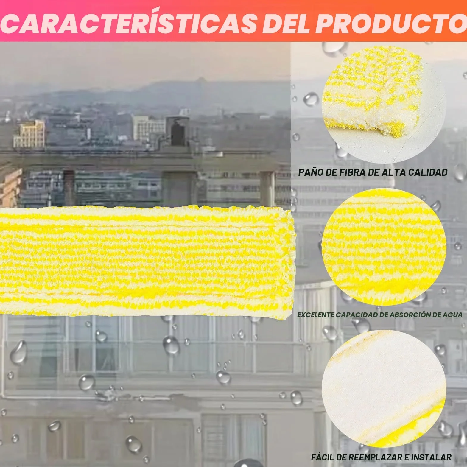 6 Pcs Almohadillas de Limpieza Compatibles con Kärcher Cabezales para Limpiacristales Kärcher, Almohadillas de Microfibra para Karcher WV2 WV5 WV6 Plus Premium Aspiradora de Ventanas