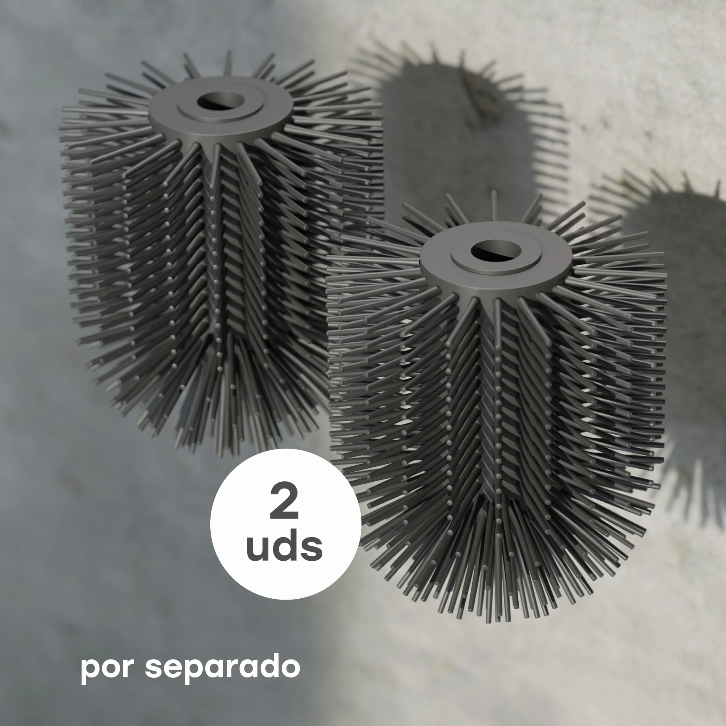 Escobilla Baño Silicona Acero Inoxidable con Tapa Protectora SAVEGA Diseño Moderno Blanco