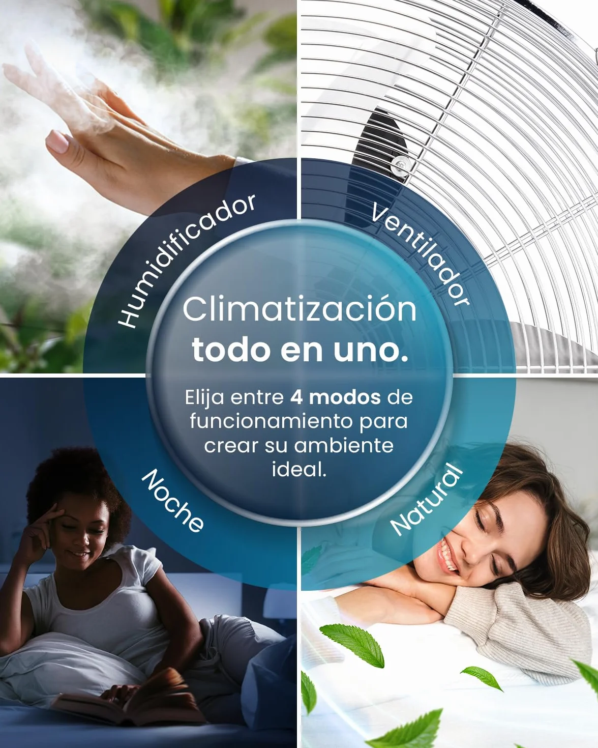 Pro Breeze OmniAir Climatizador Evaporativo Portátil 3 en 1 de 5L con Humidificación, 3 Velocidades, Temporizador 7H, Mando a Distancia y Oscilación - Enfriador de Aire Evaporativo - Blanco