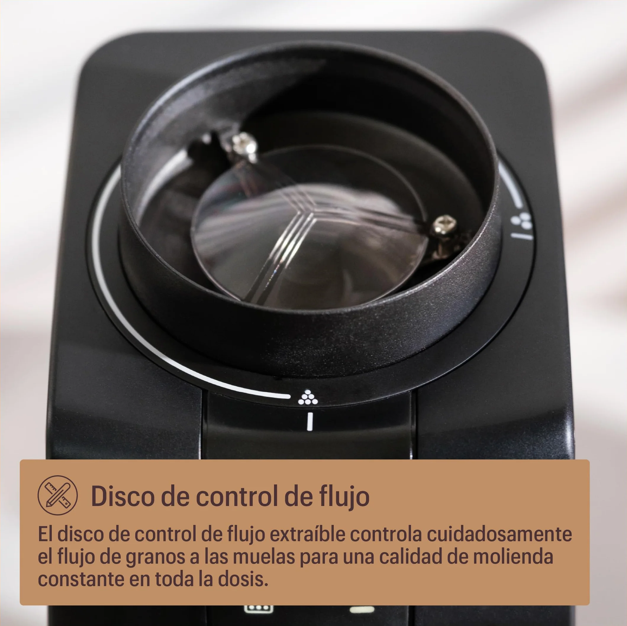 Baratza - Encore ESP Pro Molinillo de Café - Ajuste continuo, Disco de control de flujo, Tecnología antiestática, Dos modos de dosificación - Tolva 300 g, Muelas cónicas 40 mm, Fácil de limpiar