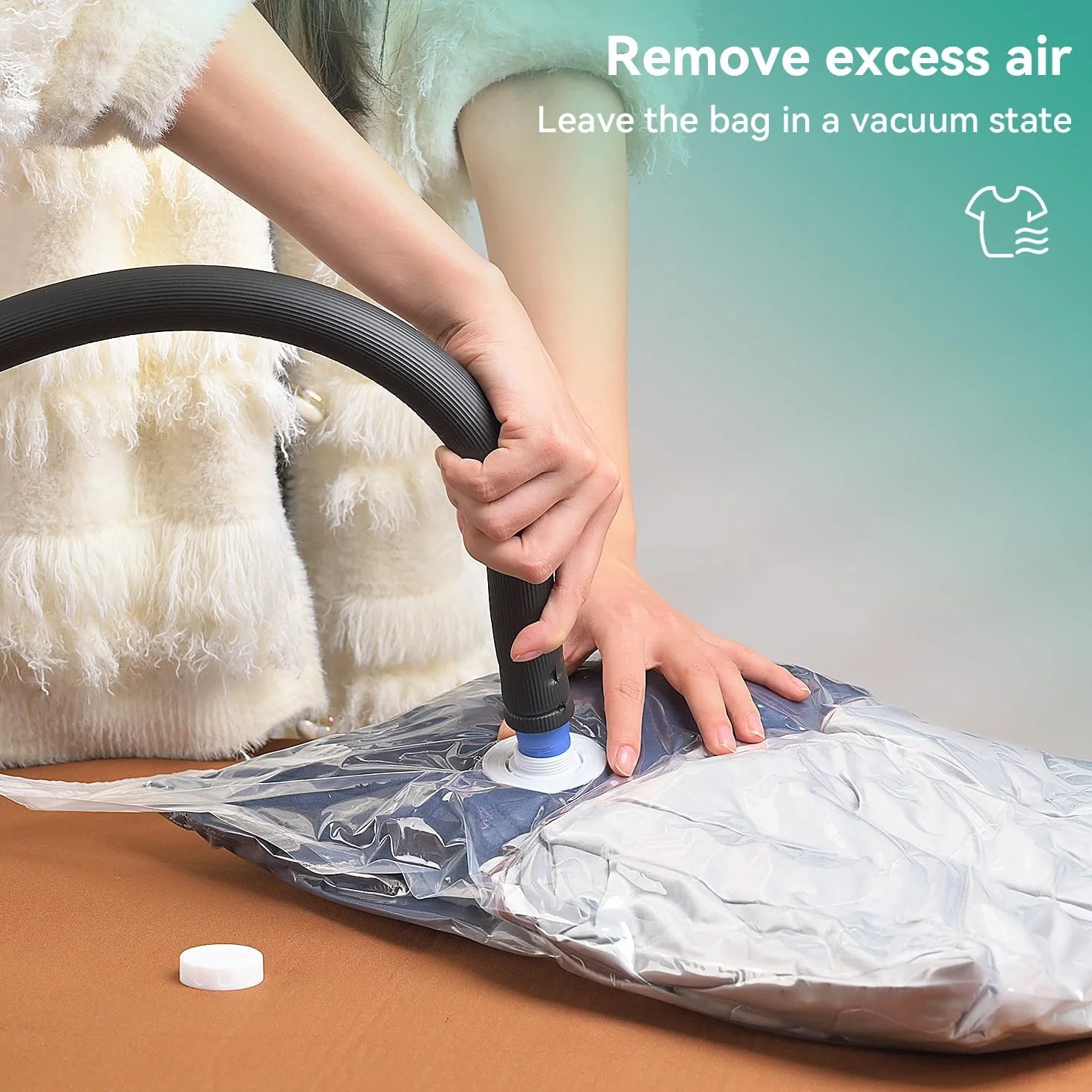 Bolsas Vacio Ropa Edredones 7 XL 80*100cm Sacos Vacuo Almacenamiento Reutilizables Aspirador
