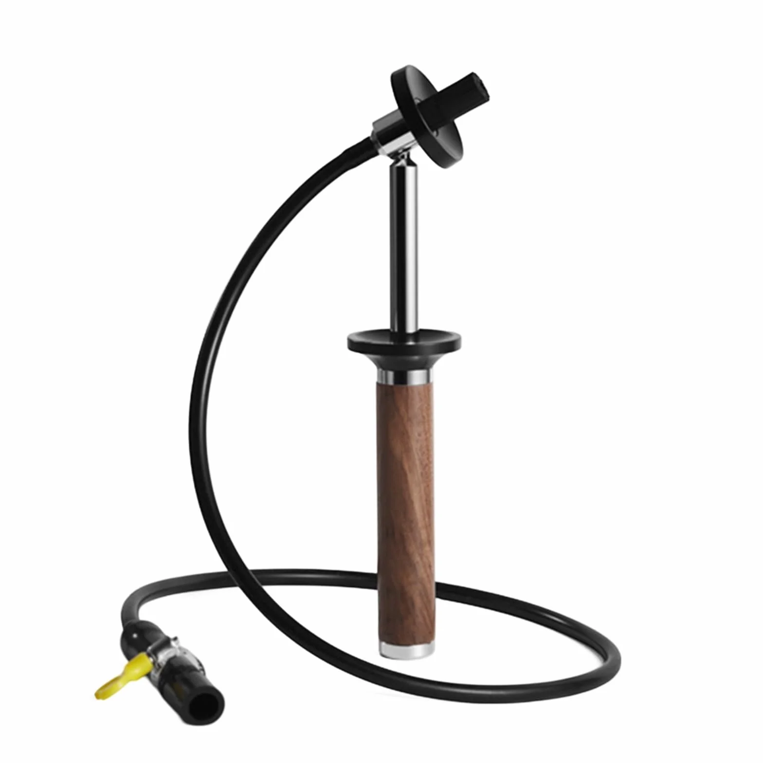 Cepillo de limpieza a vapor para máquina de café con mango de madera maciza, cepillos de vapor de alta presión, herramienta de lavado y cabezales de enjuague, accesorios de lavado de café para