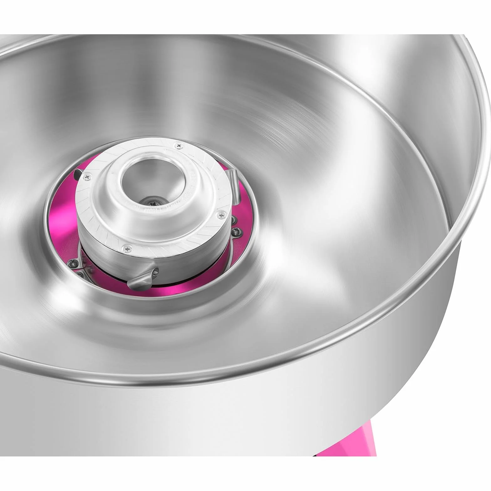 Royal Catering RCZK-1030-W-R Máquina de Algodón de Azúcar Industrial 1200W 52 cm Acero Inoxidable Rosa