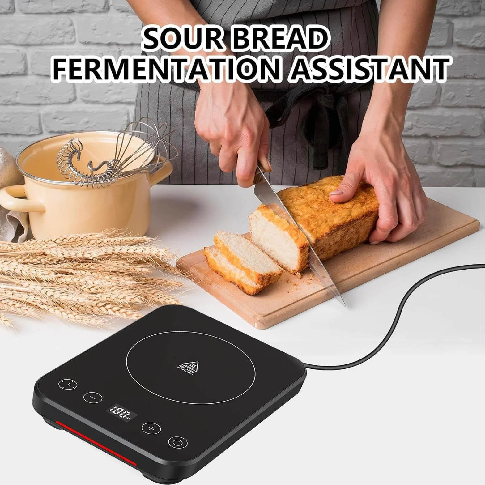 Calentador de | Herramienta de Fermentación con Temporizador | Alfombrilla de Fermentación con Temperatura Controlada y Temporizador para Pan, Queso, Café, Cocina y Casa
