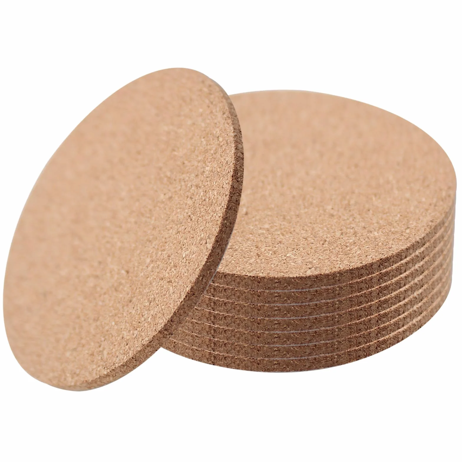 Posavasos Corcho Redondos 10 cm 3 mm Absorbentes Antideslizantes Reutilizables Protectores Mesa Hogar Oficina