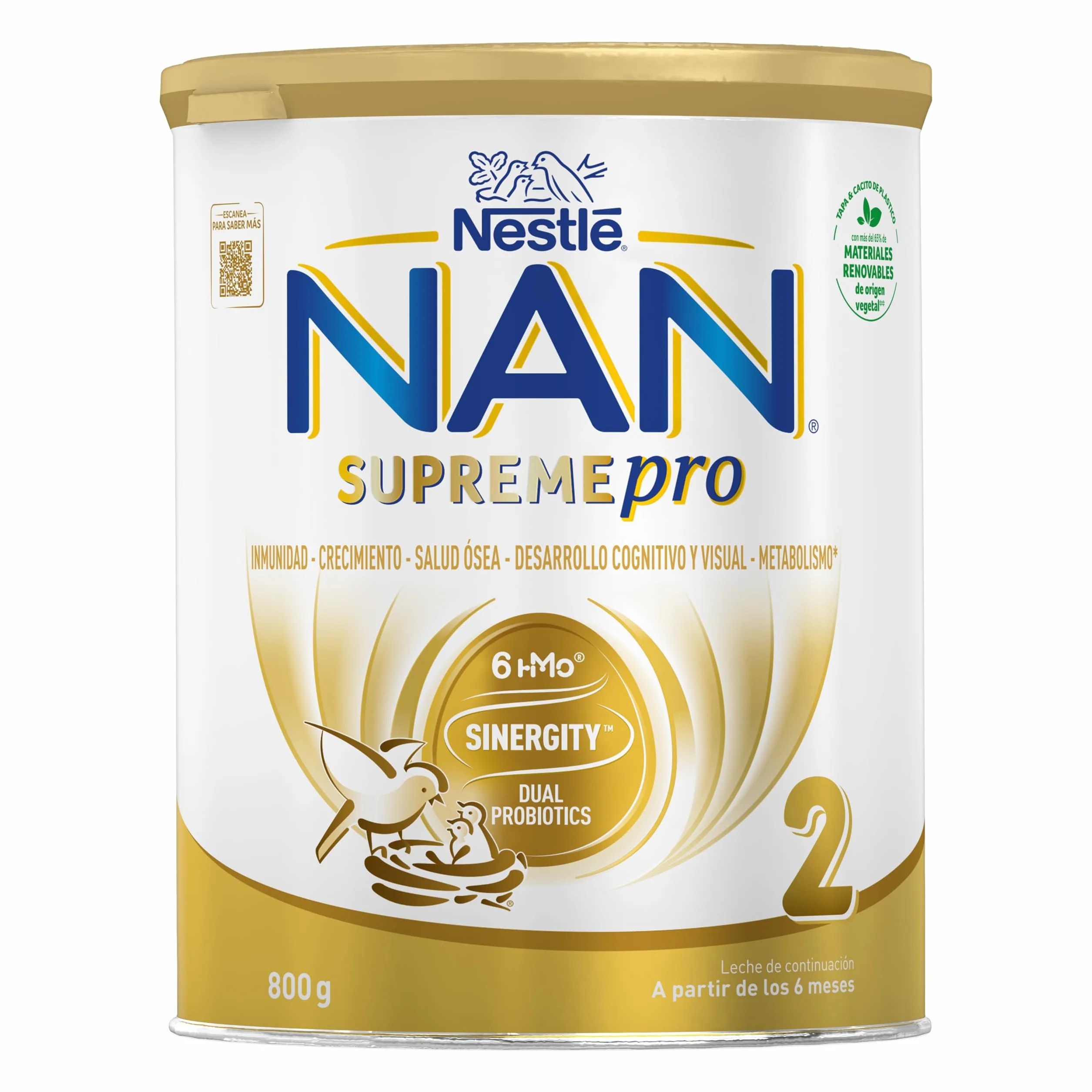 Nestlé NAN SUPREMEPRO 2 Leche de continuación en polvo, 3x800g