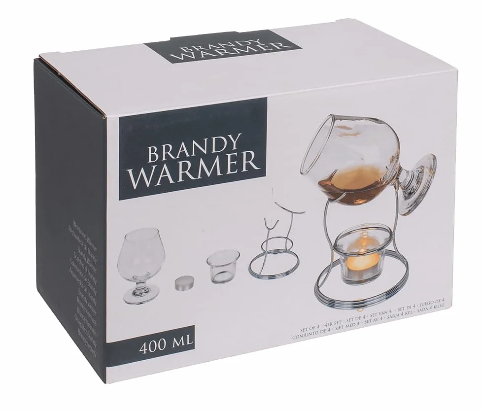 Out of the blue Calentador de brandy de 4 piezas (400 ml, en caja de regalo)