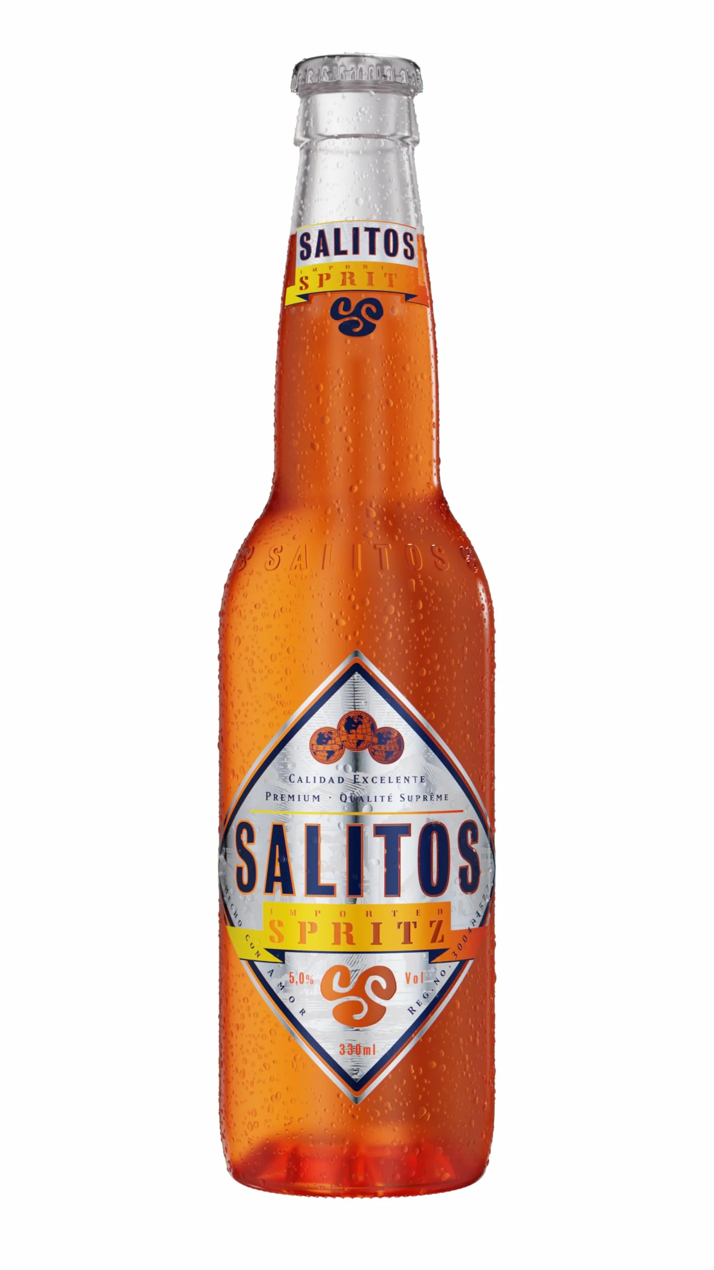 SALITOS Spritz 6 x 0.33 L Bebida Refrescante Sabor Tropical Naranja Amarga y Cítricos 5% Vol. Alcohol