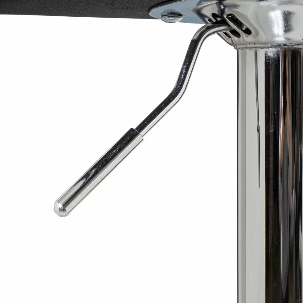 Taburete de Cocina Giratorio 360° Regulable Altura 63-84 cm Metal Negro