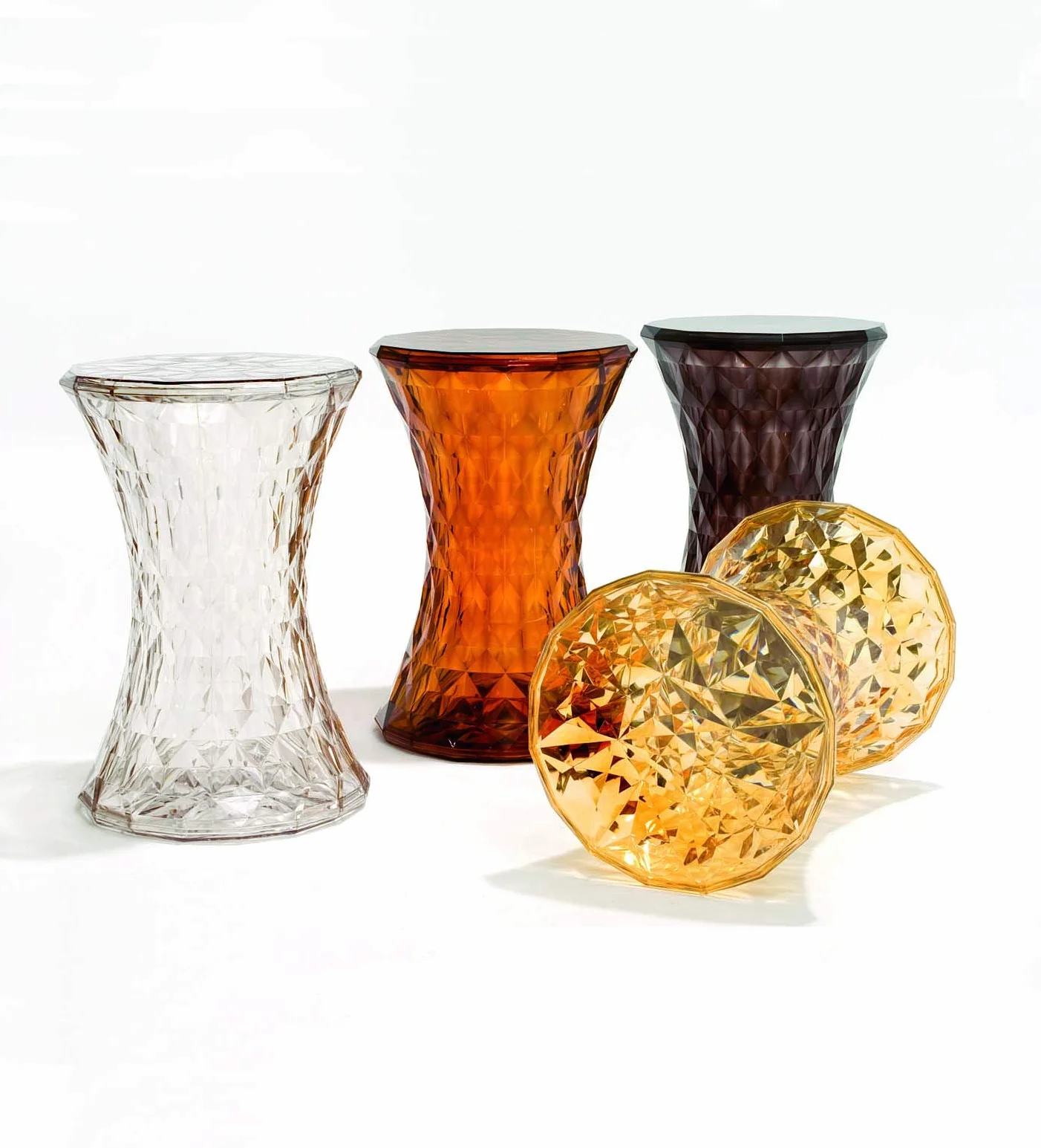 Kartell Stone, Taburete, Amarillo, Indoor/Outdoor, Ø 30 cm