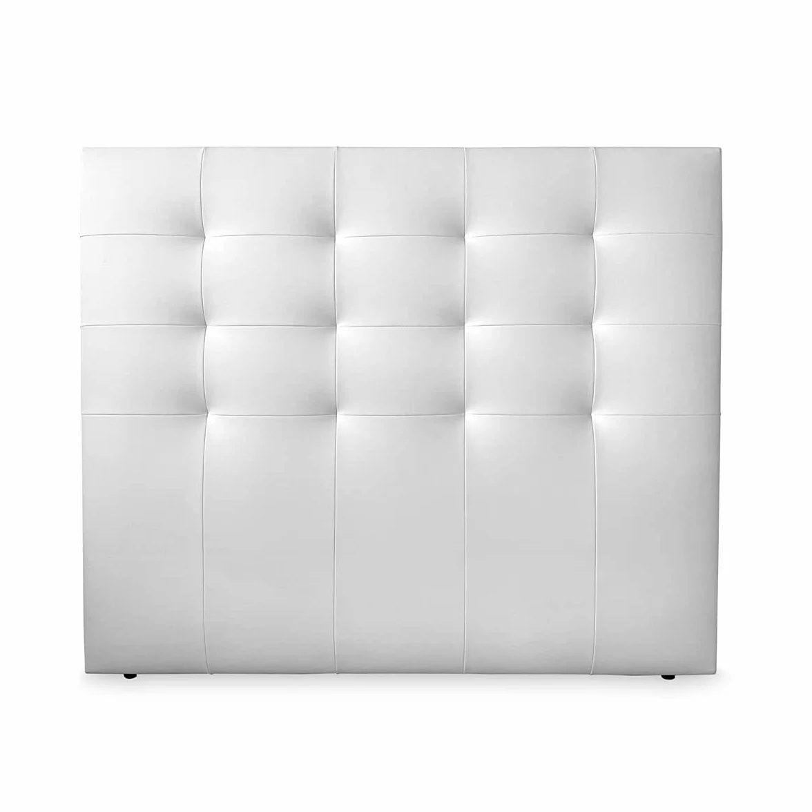 Cabecero Modelo París Acolchado Tapizado en Polipiel 160 x 120 cm Blanco