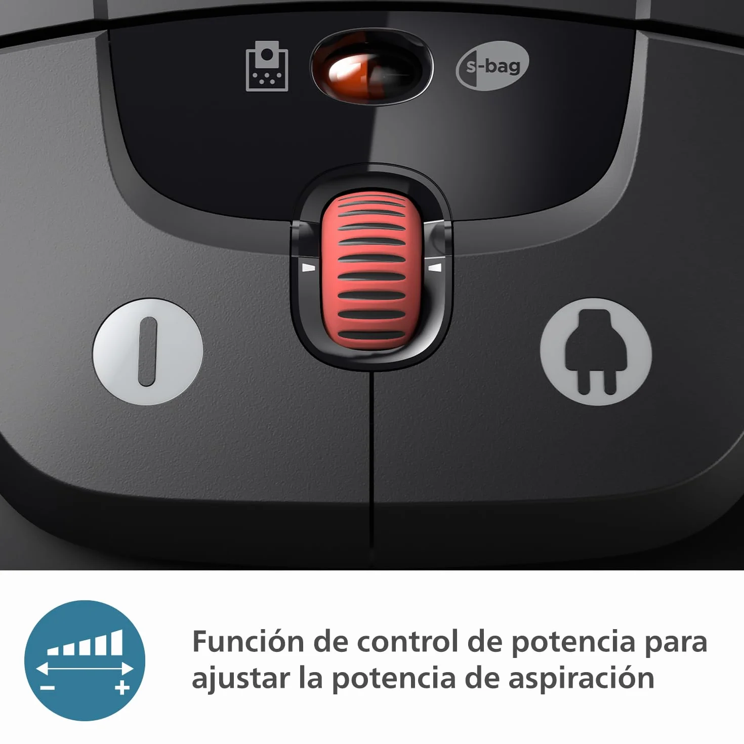 Philips Serie 8000 Aspiradora con Bolsa Performer LED - Motor de 900 W, Boquilla TriActive+ LED, HEPA, 12 m, Bolsas de Larga duración, Negro Intenso (XD8122/10)