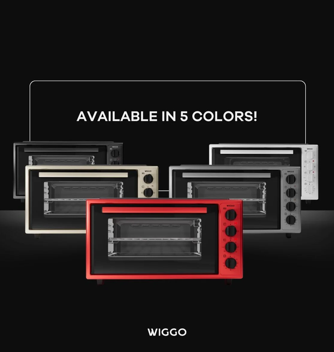 Wiggo Minihorno con placa de cocción 2000 W 45 litros 6 en 1 funciones gris