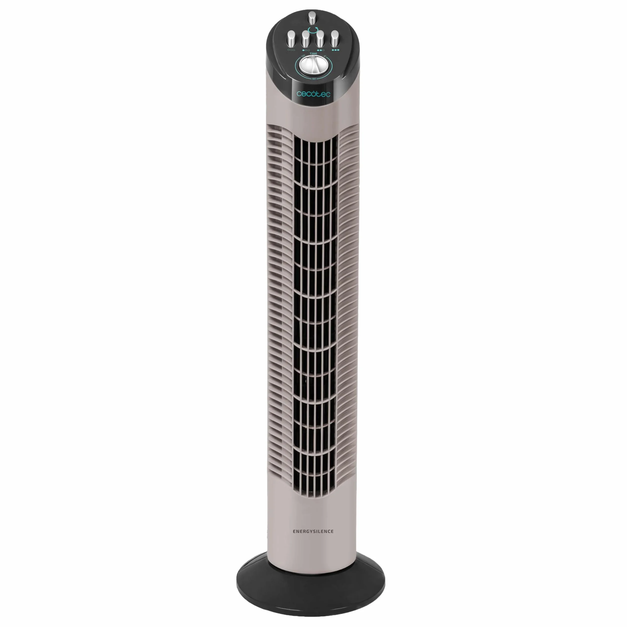 Cecotec Ventilador de Torre con Temporizador EnergySilence 790 Skyline. 50W, 30'' (76cm) de Altura, Control Mecánico, Oscilante, Motor de Cobre, 3 Velocidades