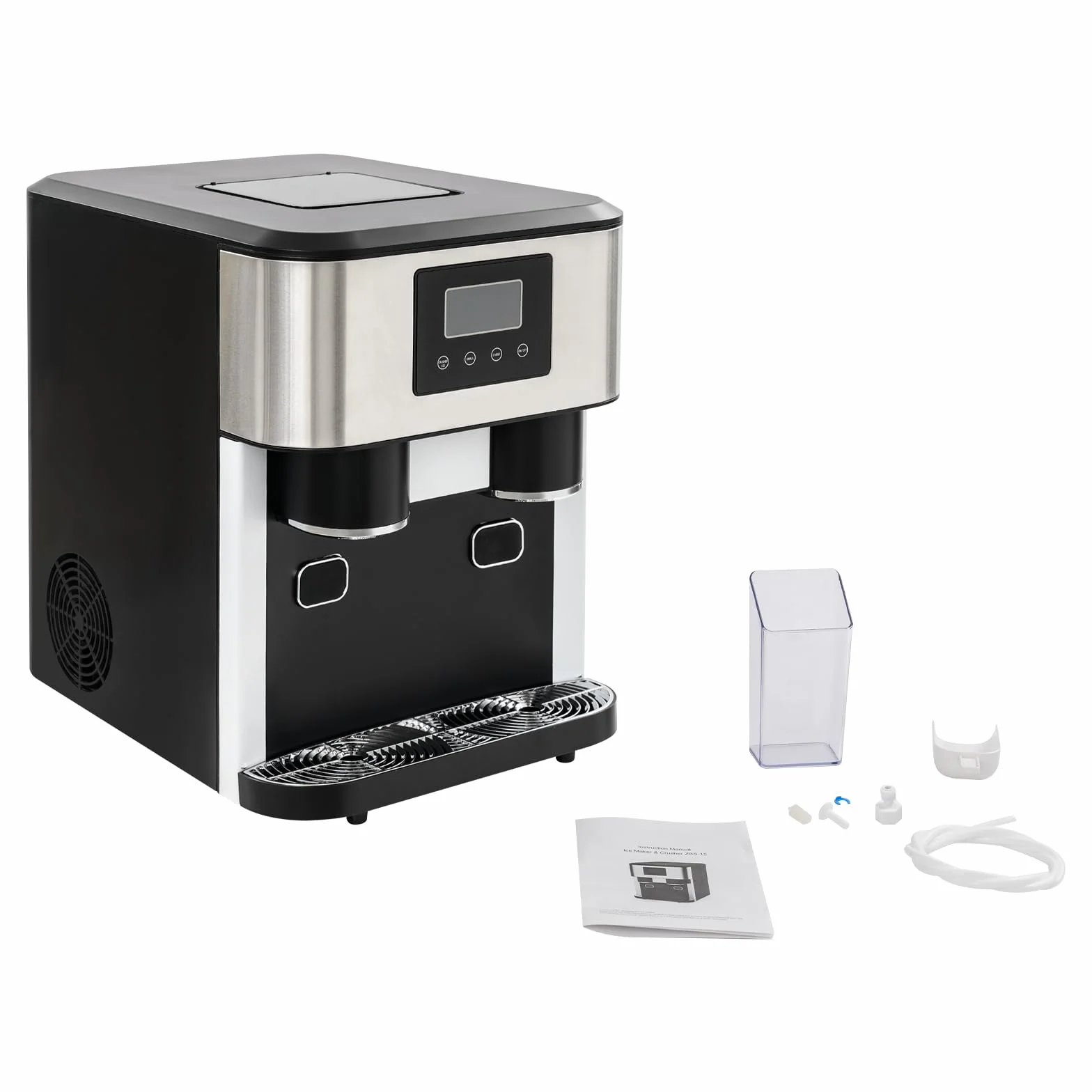 Máquina para Hacer Cubitos de Hielo Pequeña 3 en 1, Maquina de Hielo Doméstica con Hielo Picado, Hielo en Bala y Agua Fría, Autolimpiante, Máquina de Hielo de Mesa para el Hogar, Oficina